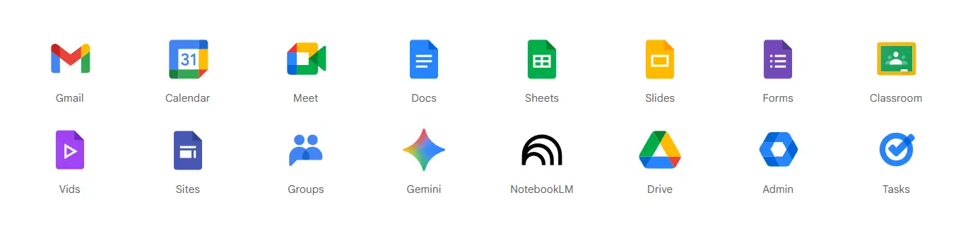 All Google Workspace tools included for students